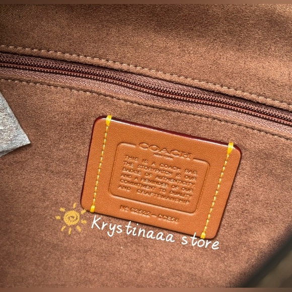 Coach Dark Brown Signature Shoulder Bag - Picture 6 of 12